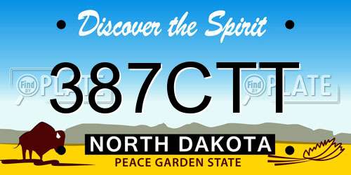 387CTT North Dakota License Plate