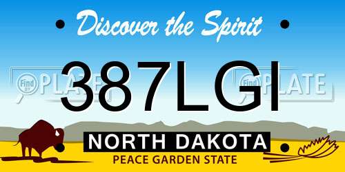 387LGI North Dakota License Plate