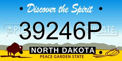 39246P North Dakota License Plate