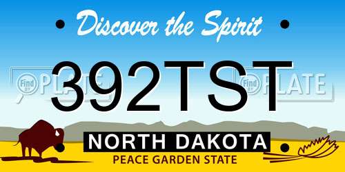 392TST North Dakota License Plate