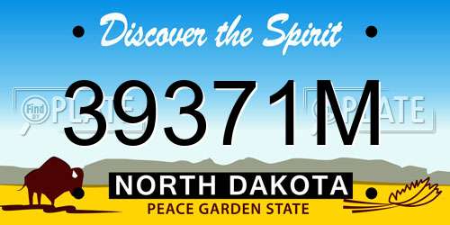 39371M North Dakota License Plate