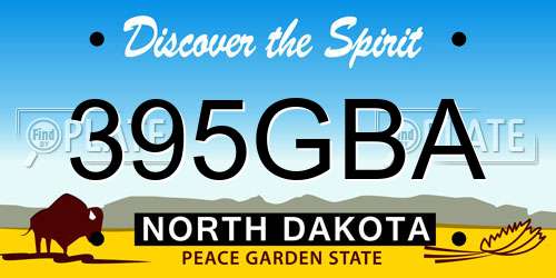 395GBA North Dakota License Plate