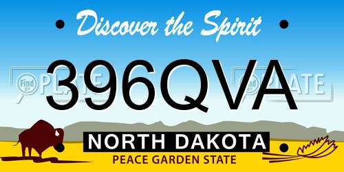 396QVA North Dakota License Plate