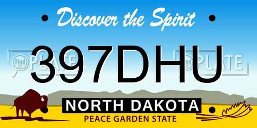 397DHU North Dakota License Plate