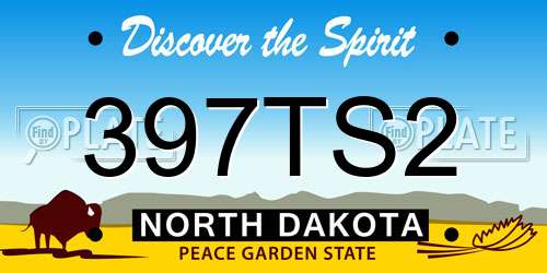 397TS2 North Dakota License Plate