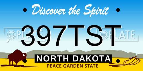 397TST North Dakota License Plate