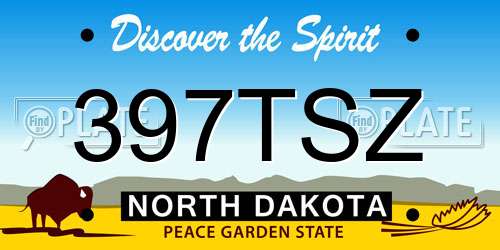 397TSZ North Dakota License Plate