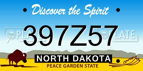 397Z57 North Dakota License Plate