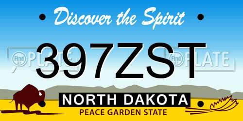 397ZST North Dakota License Plate