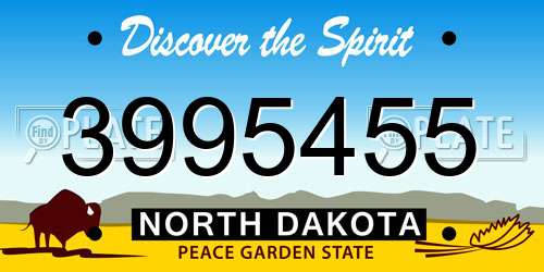 3995455 North Dakota License Plate