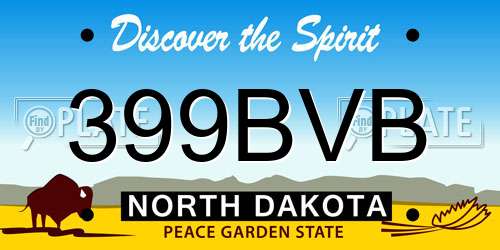 399BVB North Dakota License Plate