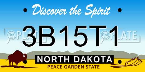 3B15T1 North Dakota License Plate