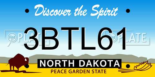 3BTL61 North Dakota License Plate