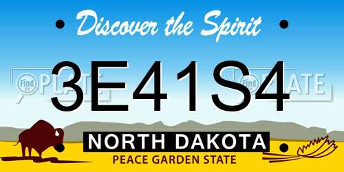 3E41S4 North Dakota License Plate