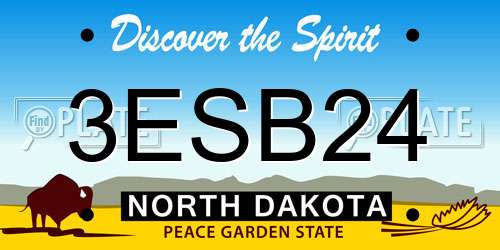 3ESB24 North Dakota License Plate