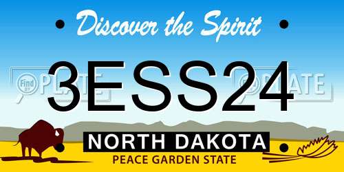 3ESS24 North Dakota License Plate
