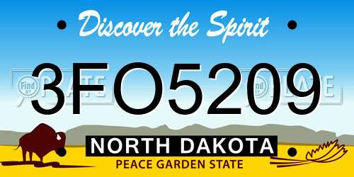 3FO5209 North Dakota License Plate