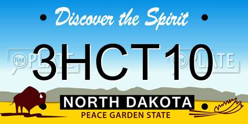 3HCT10 North Dakota License Plate