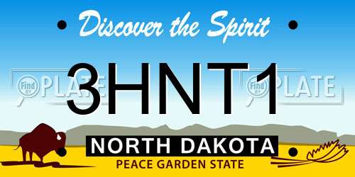 3HNT1 North Dakota License Plate