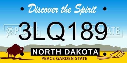 3LQ189 North Dakota License Plate