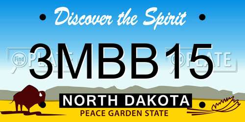 3MBB15 North Dakota License Plate