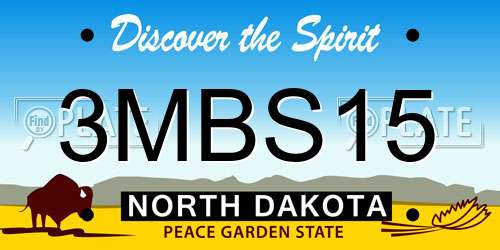 3MBS15 North Dakota License Plate