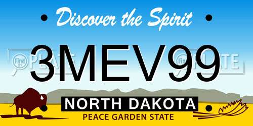 3MEV99 North Dakota License Plate