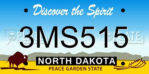 3MS515 North Dakota License Plate