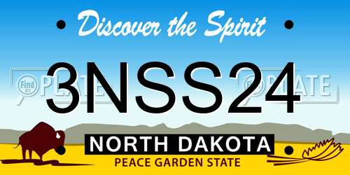 3NSS24 North Dakota License Plate