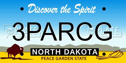 3PARCG North Dakota License Plate