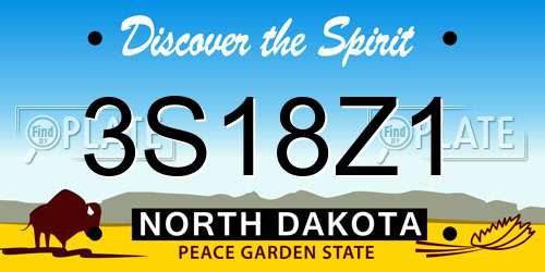 3S18Z1 North Dakota License Plate