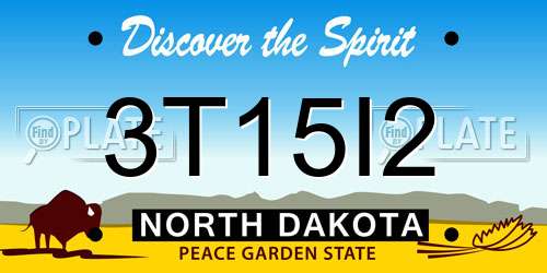 3T15I2 North Dakota License Plate