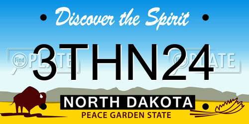 3THN24 North Dakota License Plate