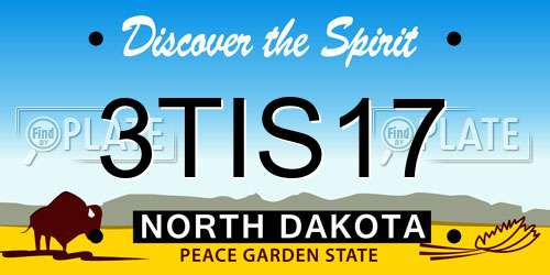 3TIS17 North Dakota License Plate