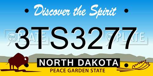 3TS3277 North Dakota License Plate