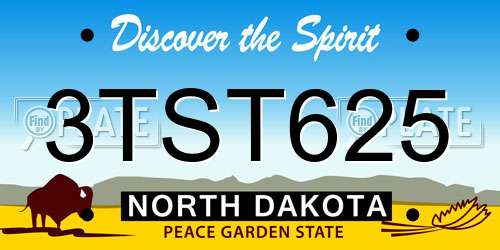 3TST625 North Dakota License Plate