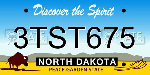 3TST675 North Dakota License Plate