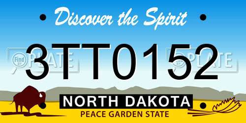 3TT0152 North Dakota License Plate