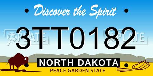 3TT0182 North Dakota License Plate