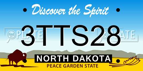 3TTS28 North Dakota License Plate