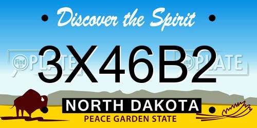 3X46B2 North Dakota License Plate