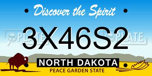 3X46S2 North Dakota License Plate
