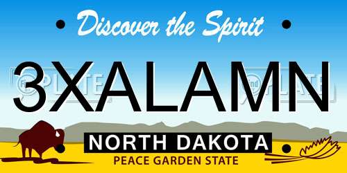 3XALAMN North Dakota License Plate