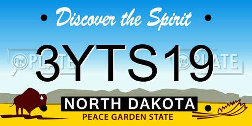 3YTS19 North Dakota License Plate