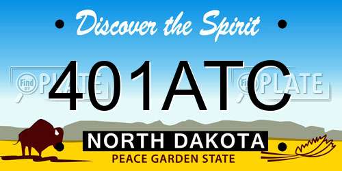 401ATC North Dakota License Plate
