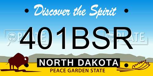 401BSR North Dakota License Plate