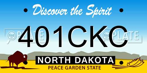 401CKC North Dakota License Plate