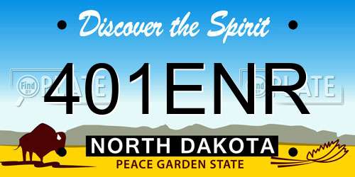 401ENR North Dakota License Plate