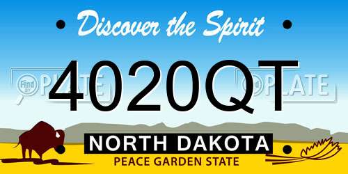 4020QT North Dakota License Plate