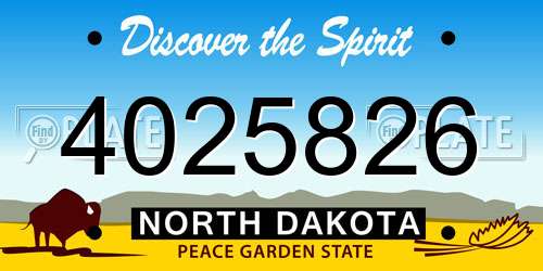 4025826 North Dakota License Plate